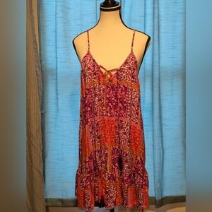 Vibrant Patchwork Mini Dress